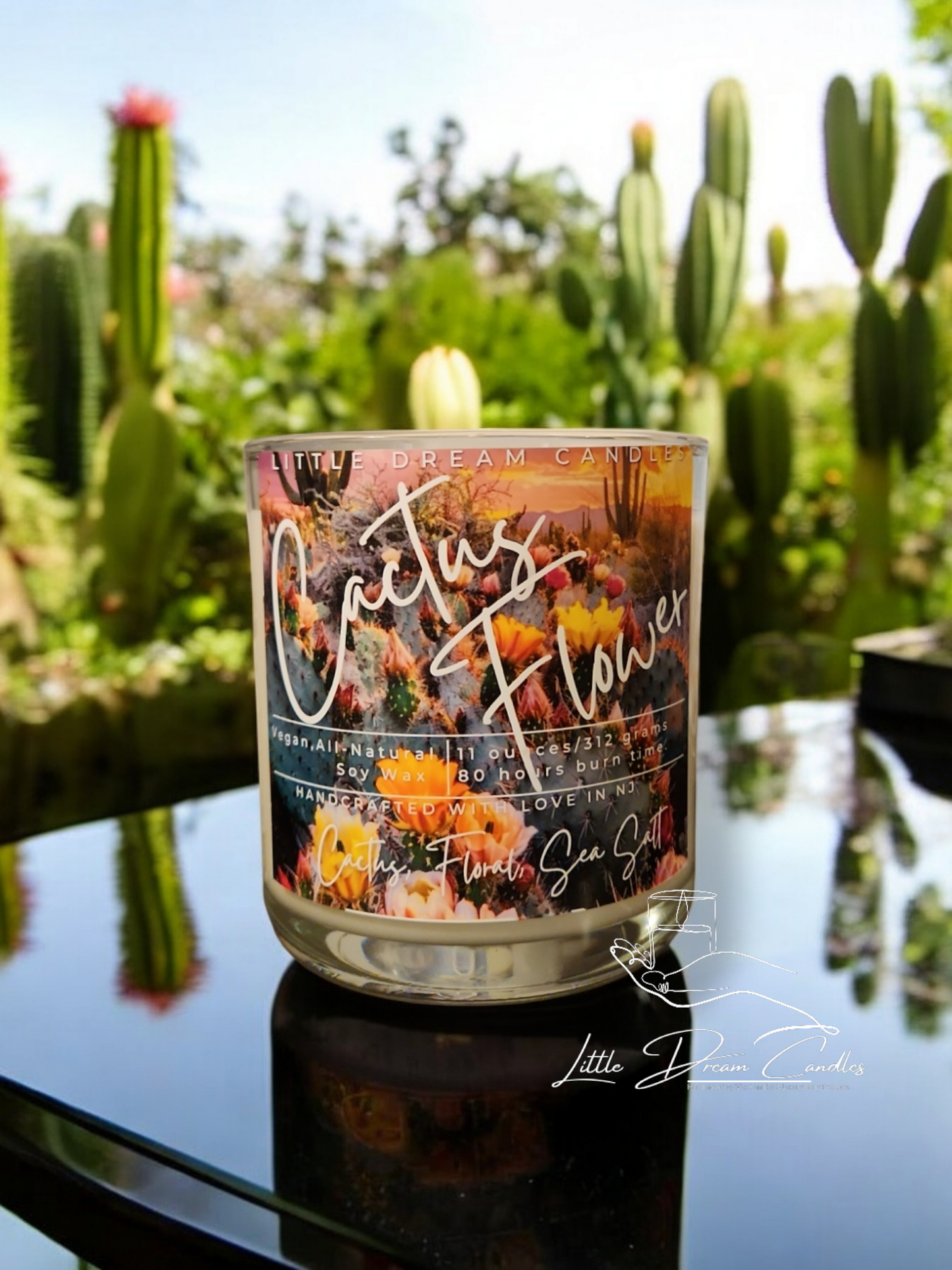 Cactus Flower Candle